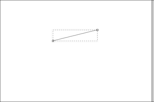 3. クリック位置をつなぐ直線が引かれる