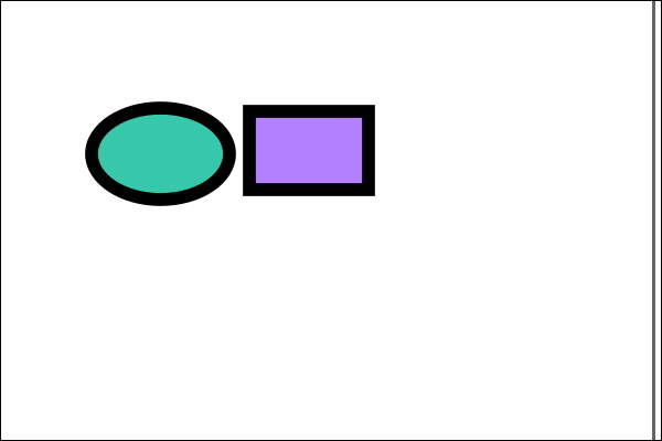 1. 楕円と矩形のシェイプ