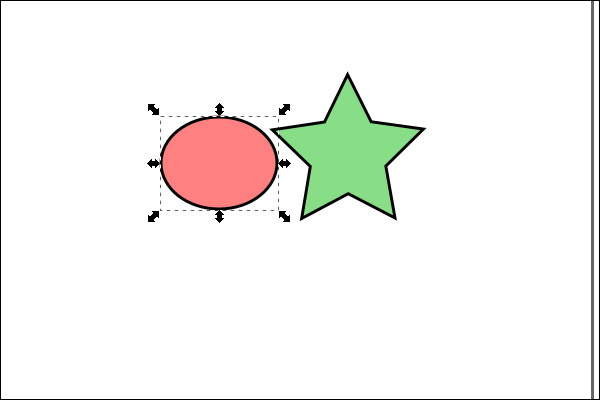 2. 赤色の楕円を選択する