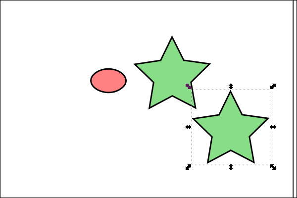 34. 緑色の星形が2つになっている