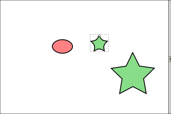 41. 緑色の星形の領域が狭まる