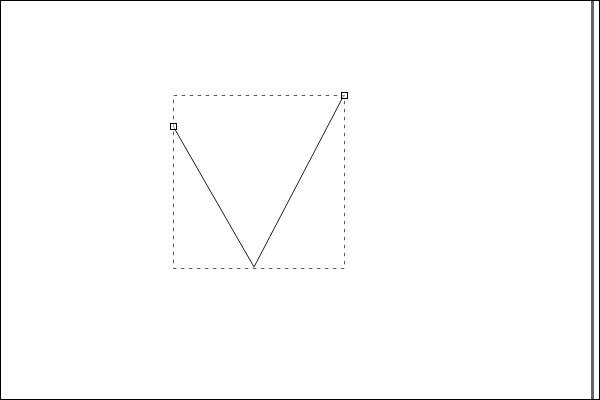 3. クリック位置をつなぐ直線が引かれる